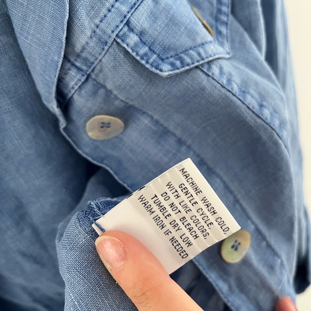 Pure Amici Linen Collared Button Down - image 6